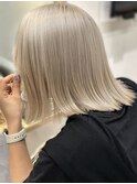 20代30代ダブルカラーブリーチ立体感グラデーション透明感