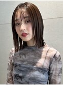 くびれボブぱっつんボブ外はねイメチェン前髪切りっぱなしボブ
