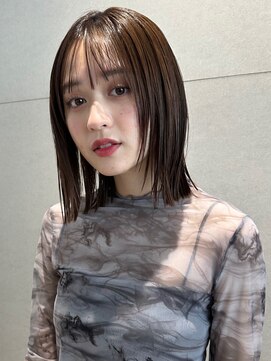 トリッカ シブヤ(TRICCA SHIBUYA) くびれボブぱっつんボブ外はねイメチェン前髪切りっぱなしボブ