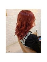 フィルムバイルシア(FILM by lucia)&nbsp;ブリーチオンカラーオレンジレッド！