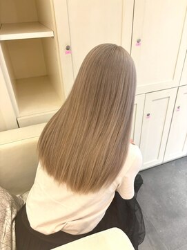 ベレーザ 渋谷神南(Beleza) 15668ブリーチ＆ダブルカラー渋谷レイヤーミルクティーベージュ