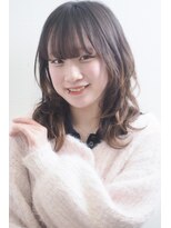 ファイン 美容室 深川店(FINE)&nbsp;【艶感★シースルーバング】韓国 髪型 大人可愛いウェーブ巻き髪