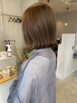 シェル 津山の手店(shel)&nbsp;切りっぱなしボブアッシュブラウン２０代
