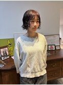 ボブパーマニュアンスパーマラベンダーブラウン