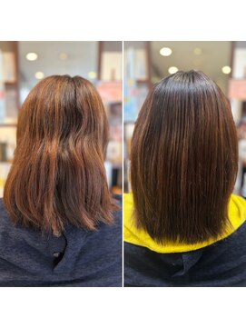 ファム 横川店(femme) 【40代ツヤ髪】髪質改善ストレート/広島/西区/横川縮毛矯正/水素