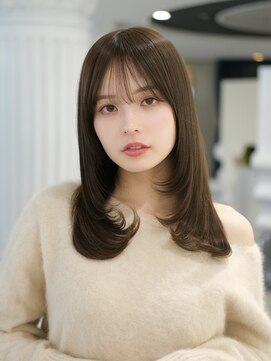 エアー 青山(AIR) ハッシュカットレイヤーカットオリーブベージュ