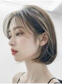 アディクシーカラーハイライトダブルカラーレイヤーカットボブ