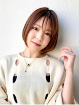 カバーヘア ブリス 戸田公園西口店(COVER HAIR bliss)&nbsp;丸みショートボブ/白髪ぼかしハイライト似合わせカットp戸田公園