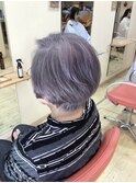 プラチナグレー　白髪染め　白髪ぼかし