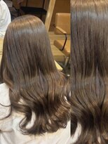 アロマ ヘアー ルーム 新宿3号店(AROMA hair room)&nbsp;イルミナカラーでつくるブリーチなしオリーブグレージュ