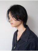 センターパートウルフ
