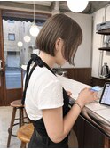 髪質改善縮毛矯正地毛風ストレート切りっぱなしボブ