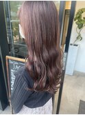pink brown color × natural cut【千葉駅・千葉駅北口】
