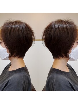 リッチ 菊名店(Rich) 顔回りレイヤーショートカット×愛されブラウンカラー30代40代