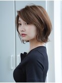 前髪なし外はねくびれウルフボブ20代30代【AIN.表参道】川原大地