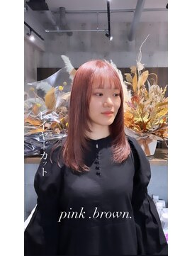 スワッグベース(SWAG BASE) レイヤーカット＋pinkbrown