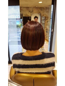 アニュー ヘア アンド ケア(a New hair&care) 20代30代ミニボブココアブラウン小顔美肌ストレート丸み
