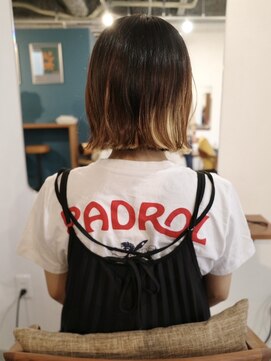 ヨー(Yoh-) 【ショートボブ/ササキケイスケ】ハイライト/切りっぱなし