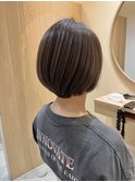 ショートボブ×白髪ぼかしグレージュカラー【佐藤和弥】