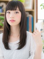 カバーヘア ブリス 北浦和(COVER HAIR bliss) ぱっつん前髪黒髪ストレートレイヤーロングc6北浦和20代30代40代