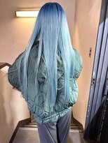 ソイ コンク 下北沢(soi conc)&nbsp;【cyan】エフェクトブリーチ_水色カラー_グラデーションカラー