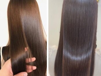 フリーダム アハト 今治店(freedom acht)の写真/《シルクストレート＋カット＋水素トリートメント》毛先までなめらかな手触り最高の仕上がりに♪