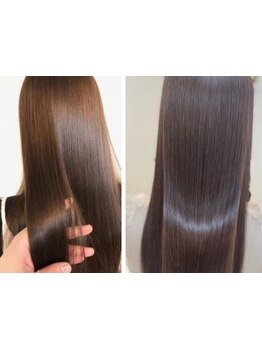 《シルクストレート＋カット＋水素トリートメント》毛先までなめらかな手触り最高の仕上がりに♪