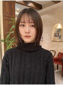 ◯ウルフボブ ストレートボブ 切りっぱなし韓国ボブ前髪ありボブ