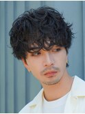 仙台シャドウパーマ波巻きパーマセンターパートツイストパーマ◇