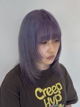 コト 福井大和田店(coto) 福井/ダブルカラー/ラベンダーパープル/レイヤーカット/ブリーチ