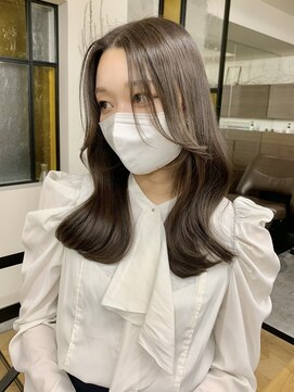 ミリ(mm) レイヤーカット オリーブベージュ カラー 韓国 髪質改善 仙台