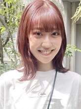 ピンクブラウン/ボブ/レイヤーカット/顔周り/ブリーチなしダブルカラー/韓国/前髪/学割U24/ブリーチ/下北沢