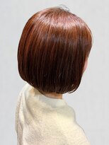 ティアトロアンドリミテバイティアトロ(teatro&limite by teatro)&nbsp;オレンジブラウン ショートボブ 切りっぱなしボブ 丸みボブ
