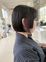 ハピネス 西大寺店(Happiness) 【happiness しらさん】インナーカラーボブ イヤリングカラー