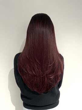 ムード(MOOD,) 着物ヘア/ダークアッシュ/ミディアムレイヤーカット/銀座駅