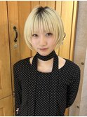 イメチェン/ブロンドベージュ/アンブレラカラー/前髪/池袋