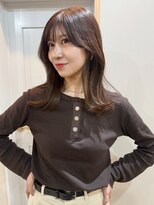 アトレ 梅田店(attrait)&nbsp;セミロングのブラウンカラー×透明感トリートメント