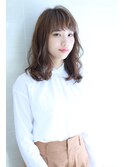 オリーブカラーハイライトカラー小顔セミウェットウェーブ