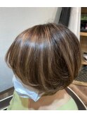 ミルキーベージュゆるふわショート