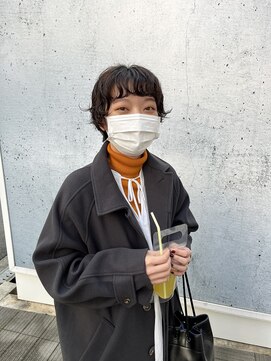 カフ(CAF) CAF FUKO/黒髪/ニュアンスショートパーマ/似合わせ/大阪/心斎橋