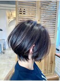 20代30代40代☆大人可愛いひし形ショートネオウルフハイライト