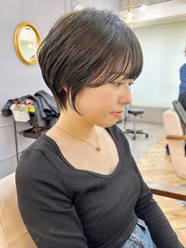 トッカ ヘアアンドトリートメント 難波店 ショートカット×ひし形ショートボブ×前髪あり20代30代40代