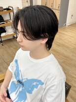 ネオリーブ クーロ メゾン 横浜(Neolive curro Maison)&nbsp;韓国マッシュセンターパート×黒髪ツーブロック襟足残し[メンズ]