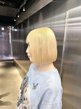 ペレ 栄店(PELE) デザインカラー/レイヤーカット/ウェットヘア/オリーブベージュ