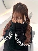 【新宿駅/新宿三丁目/ヘアセット/編み込みツイン/推し活ヘア】