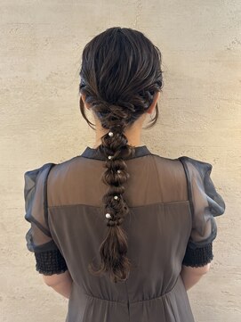 お呼ばれセット/ヘアアレンジ/あみおろし/結婚式/2次会/福岡