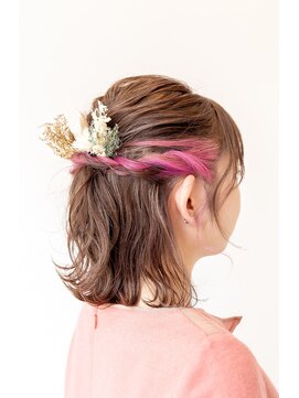 プラザサロン 辰巳台店 ミディアムウルフ　ヘアアレンジ