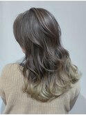 白髪ぼかしバレイヤージュ＊