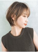 こなれ感/グレージュ/ショートヘア