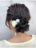 小顔に見せるヘアセット/タイトで大人可愛い/結婚式/髪質改善